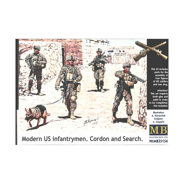 Master Box Models Modern U.S. Infantrymen "Cordon and Search" Model Kit , 4  Figures, 1/35 Scale - Walmart.com