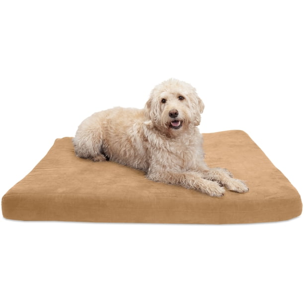 FurHaven Pet Dog Bed Deluxe Orthopedic Quilted Suede Mattress Pet Bed