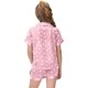 thumbnail image 4 of Odeerbi 2-12 Años Niños Niñas Pijama de Verano de Satén Con Solapa de Muesca Camisas de Manga Corta Conjunto de Shorts Suave Estampado de Estrellas Ropa de Dormir, 4 of 5