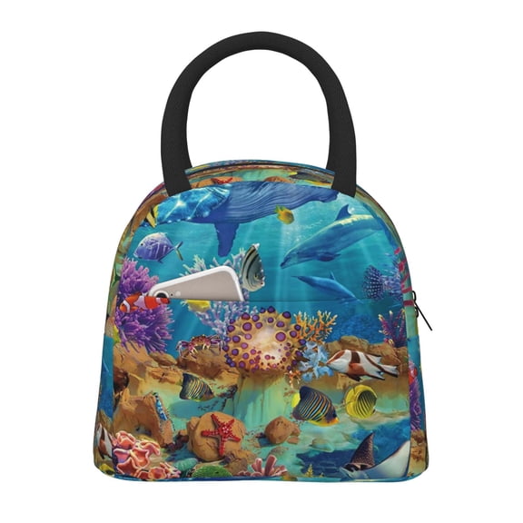 Hirioo Sea World for Eco-friendly Lunch Box,Leakproof Lunch Box for School, Work, Travel, and Picnics,Perfect for Meal Prep