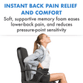 thumbnail image 2 of Pivit Memory Foam Lumbar Back Rest Support Cushion for Office Chair | Seat Pillow Cushions for Car, Gaming, Fathers, Women | Orthopedic Cushioning & Adjustable Strap for Therapeutic Lower Pain Relief, 2 of 8