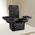 thumbnail image 1 of Bolsa de Maquillaje de Viaje Perfecl Organizador de Cosméticos Negro brillante 28 cm x 20 cm x 26 cm, 1 of 8