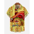 thumbnail image 5 of Camisas hawaianas de moda 2024 para hombre, estilo mexicano, estampado de póster artístico de grafiti colorido, camisa de manga corta, ropa estilo hawaiano, 5 of 5