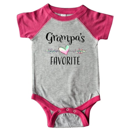 

Inktastic Grampas Favorite- Heart Grandchild Gift Baby Boy or Baby Girl Bodysuit