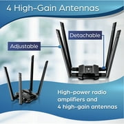 TRENDnet TEW-809UB AC1900 High Power Dual Band Wireless USB Adapter, high gain antenna, Wireless AC, USB 3.0