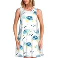 thumbnail image 1 of Balery Sea Turtle Vestidos de verano para mujer con estampado: vestido holgado sin mangas, vestido playero informal y cómodo para días calurosos., 1 of 7