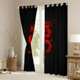 thumbnail image 3 of Feelyou Watercolor Dragon Black Out Curtains, Red Splash Graffiti Animal Curtains Pack of 2 (42x63 Each), Teens Kids Boys Girls Bedroom Curtains, Living Room Curtains Decor, 3 of 6