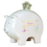 Personalized Piggy Bank - Love Birds