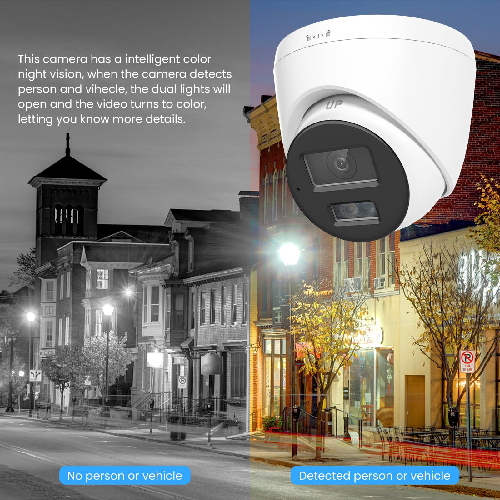 Anpviz 5MP IP PoE Turret Camera with Mic/Audio, Human & Vehicle Detection, Wired Security Camera Outdoor, 100ft Clear Night Vision, 120dB Ture WDR, IP67 Waterproof, SD Card Slot (up to 256GB)