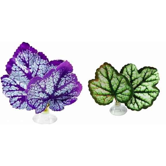 Zoowood Aquarium Plants Fish Tank Decorations Realistic Soft Silk Fish Tank Plants for Aquarium Decor Betta Fish Tank Accessories 2 Pcs