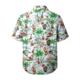 thumbnail image 3 of OOOUM Boys Christmas Shirt Kids Short Sleeve Button-Down Turn-Down Collar Santa Print Hawaiian Regular Fit Casual Top,4-5 Years, 3 of 3