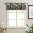 thumbnail image 2 of Butterfly Floral Kitchen Valances for Windows 60x18 Inch Kitchen Curtains Valances Rod Pocket Country Daisy Wildflower Brown Barn Door Bathroom Window Valances for Window Treatment Decor, 2 of 6