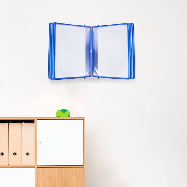 WEUVEB Soporte De Pared Para Archivos Y Revistas Con Estructura De Hierro Y PVC Resistente Azul