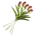thumbnail image 4 of Mini flor artificial oficina en casa decoración floral fiesta de boda decorativa PU flor falsa, rosa roja 5 piezas Speravity ZHF0582-10B, 4 of 6