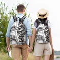 thumbnail image 4 of Naloa Skeleton Book Lover Print Durable Canvas College Rucksack,Laptop Excursion Backpack,Travel Notebook School Backpack,Bookbag For Men Women, 4 of 5