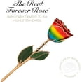thumbnail image 5 of Forever Rose, a Genuine, One of a Kind, Real Rainbow Rose, Hand Dipped in Lacquer and Trimmed in 24K Gold, 5 of 6