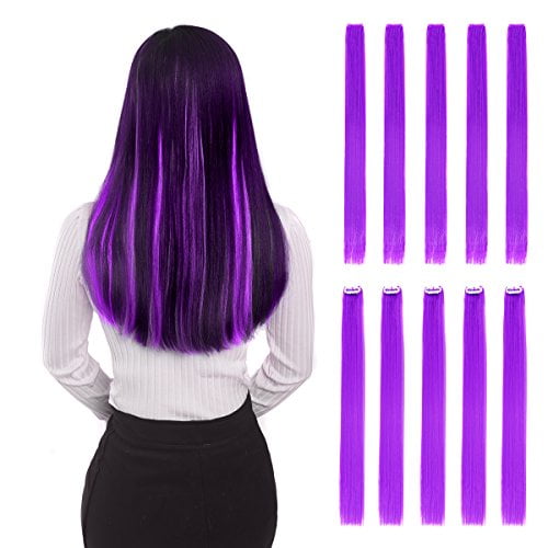 hair pieces purple