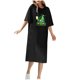 thumbnail image 1 of Vestido Corto de Verano Cuello Redondo Estilo de Camiseta de Longitud de Tobillo de Manga Corta, Altamente Elástico para Pijamas Y Ropa Interior Sexy, 1 of 8