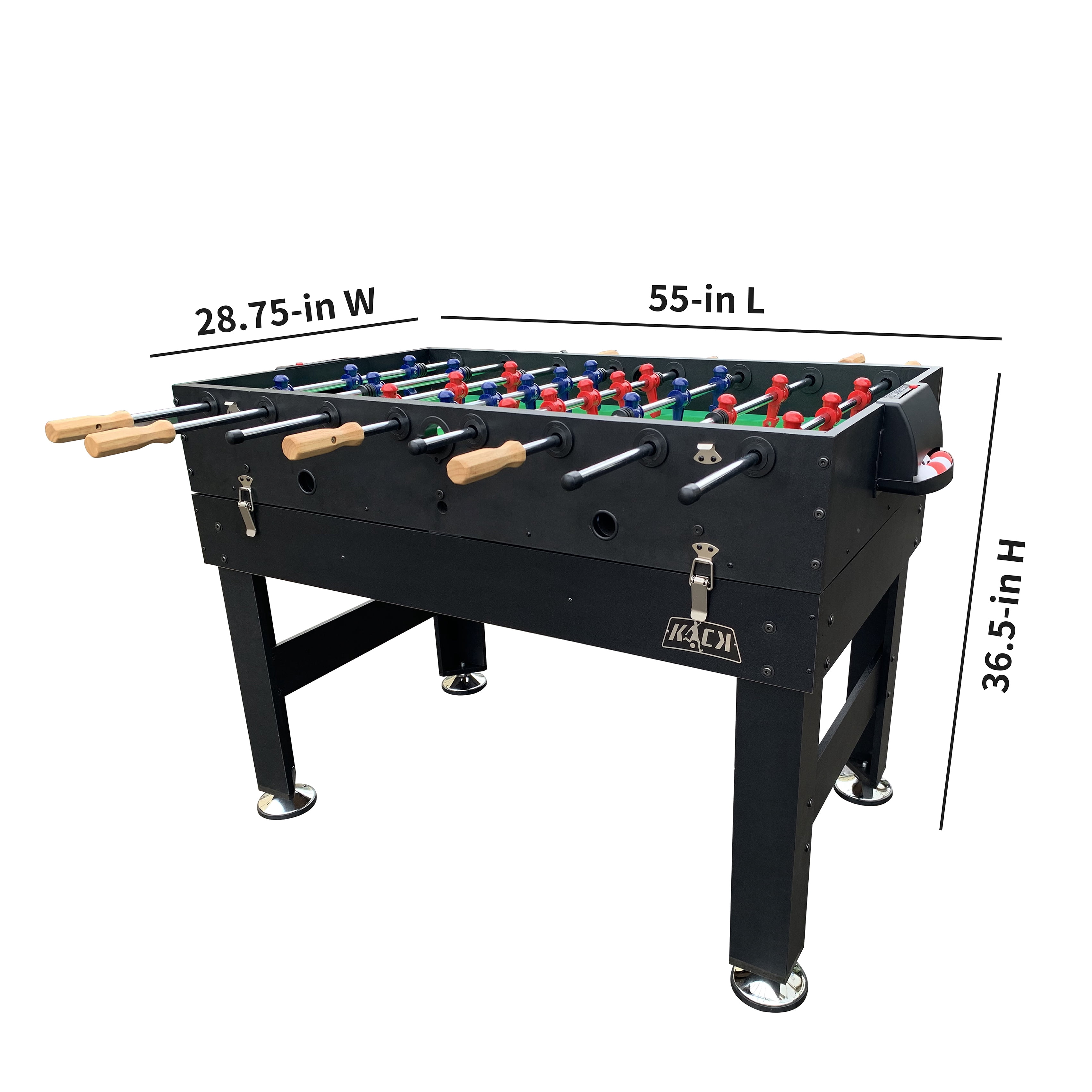 KICK Trilogy 55″ 3-in-1 Multi Game Table (Black) - Combo Game Table Set - Billiards, Air-Hockey, and a Foosball for Home, Game Room, Friends and Family!