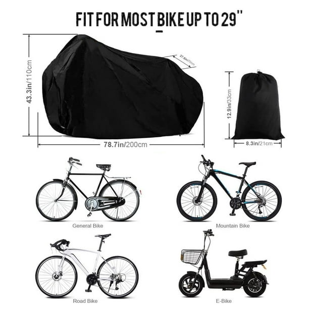 Housse de vélo pour 2 vélos imperméable à l'eau 210d Housse de protection  de vélo d'extérieur respirante