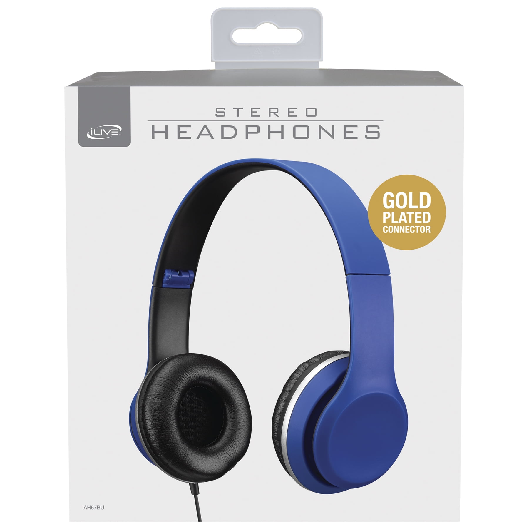 Ilive Audio Premium Over Ear Bluetooth Wireless Headphones - Blue