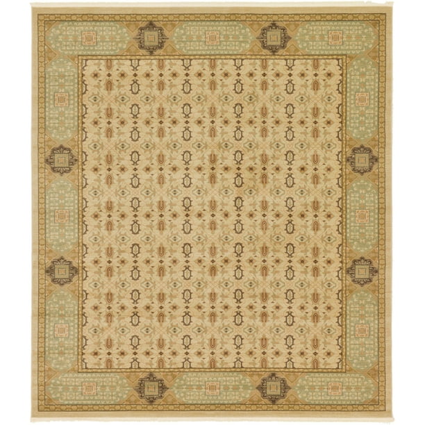 Unique Loom Jefferson Palace Rug Cream/Candy 10' Square Border