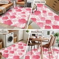 thumbnail image 5 of Pink Geometric Moroccan Area Rugs 4'x6', Washable Small Throw Rugs for Office Bathroom, Abstract Art Pink Ombre Modern Indoor Outdoor Rug Non-Slip Low Pile Carpet Runner Reversible Floor Mats, 5 of 8