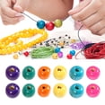 thumbnail image 4 of LYUMO 100pcs 8mm Wood Round Beads with Assorted Color for Craft Jewelry Bracelets Necklace Making DIY, 4 of 8