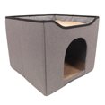 thumbnail image 1 of Cama para Gatos Cubos Cerrados Plegables para Gatos Casa de Campo con Alfombrilla de PE Suave Casa para Gatos de Tela Oxford de Doble Propósito para 4 Estaciones ANGGREK Otros, 1 of 8