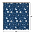 thumbnail image 5 of Blue Sun Moon Cloud Pattern Shower Curtain 72"x72" ,Bathroom Decorative Shower Curtains Set with 12 Hooks,Modern Waterproof Washable Shower Curtain, 5 of 6