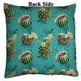 thumbnail image 2 of PKQWTM cocktail fruit pineapple coconut watermelon leaves Reversible Mermaid Cushion Cover Home Decor Sequin Pillow Case Size 20x20 inches, 2 of 2