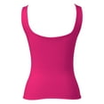 thumbnail image 4 of Women's Camisole Tank Tops Pink Camisole with Built in Bra Wide Strap Cami Tank Top Womens Tank Top Undershirt, 4 of 6