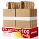 thumbnail image 1 of Bolsas de papel XPCARE Brown Kraft 100, paquete de 20 x 11,5 x 25 cm con asa, 1 of 7