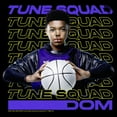thumbnail image 2 of Men's Space Jam: A New Legacy Dom James Tune Squad  Graphic Tee Black 2X Large, 2 of 5