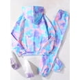 thumbnail image 6 of XIYON Girl Clothes Cool Girl Tie Dye Printed Long Sleeve Top And Pants Outfit For Girls Fall 9-10 Years, 6 of 7