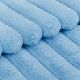 thumbnail image 2 of Set of 2 Faux Wool Plush Decorative Throw Pillow Covers 18x18 Inch Light Blue Fluffy Striped Soft Decorative Cushion Cover for Sofa Bedroom Pillow Shell, 2 of 6