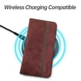 thumbnail image 4 of Galaxy S22 Plus Wallet Case,  Flip Folio Wallet Cover Slim Premium PU Leather Case with RFID Blocking Card Holders Kickstand Magnetic Closure Bumper Cover for Samsung Galaxy S22 Plus 6.6 inch,Winered, 4 of 8