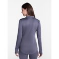 thumbnail image 3 of ClimateRight by Cuddl Duds Women's Warmer Thermal Guard Base Layer Mock Neck Base Layer Top, Sizes XS to 4X, 3 of 5