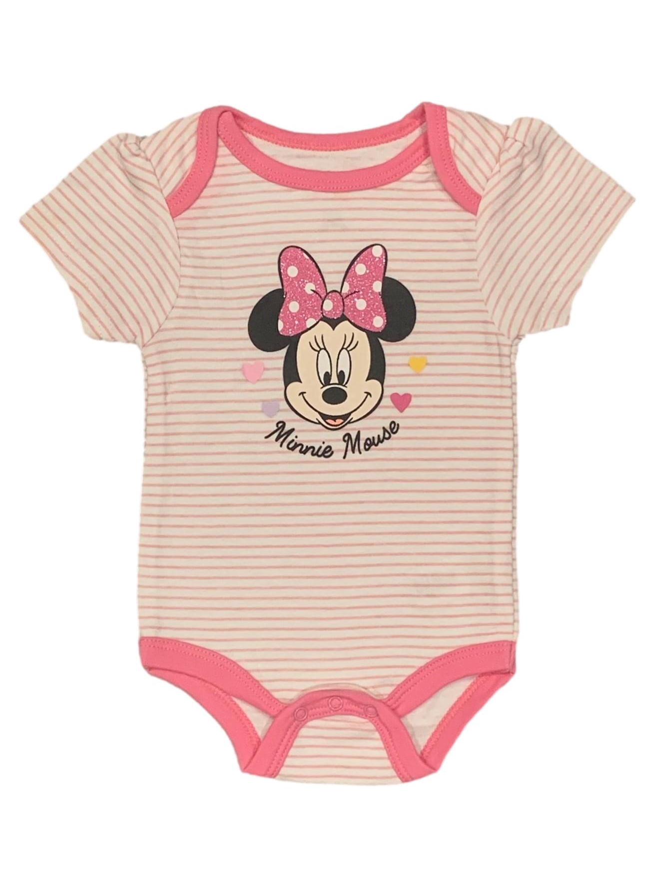Disney Minnie Mouse 3 Pack Bodysuit Set (Baby Girls)
