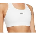 thumbnail image 3 of Nike Women's Swoosh Dri Fit Racerback Sports Bra White Size X-Large, 3 of 3
