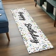 thumbnail image 4 of Runner Rug 2 x 6 Ft, White Birthday Washable Non-Slip Floor Mat for Kitchen Hallway/Entryway, Colorful Confetti Ribbons Polka Dots Classroom Long Kitchen Runner Area Rugs for Living Room, Low-Profile, 4 of 7