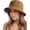 Dark Orange, variant on Bucket Hats for Women Washed  Packable Summer Beach Sun Hats Bucket Hat with Strings for Travel
