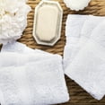thumbnail image 4 of Superior Egyptian Cotton Heavyweight Face Towel Set of 6, White, 4 of 6