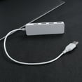 thumbnail image 4 of FRCOLOR Hub Adapter High USB 2.0 4 Ports Hub Extension Splitter Adapter Converter for Laptop PC Computer Charger (White),17.32"X1.18"X0.39", 4 of 4