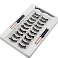thumbnail image 1 of Juego de 10 pestañas magnéticas K5 con 2 delineadores líquidos, fácil de usar y sin dolor. ¡Crea un maquillaje de ojos encantador!, 1 of 6