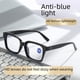 thumbnail image 3 of Gafas de lectura de moda con montura grande, anti-azul claro, gafas de lectura con película HD, unisex, con patas de resorte, 3 of 5