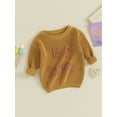thumbnail image 2 of SUNSIOM Pull pour Filles, Broderie de Lettres, Col Rond, Manches Longues, Automne Hiver, 2 of 8