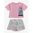 thumbnail image 5 of Justice Girls Short Sleeve Tee with Shorts Pajama 2-Piece Set, Sizes 5-18, 5 of 5