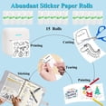 thumbnail image 4 of Papel autoadhesivo Vicbear para miniimpresora, 15 rollos, 57 x 25 mm, 4 of 7