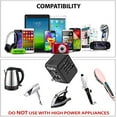 thumbnail image 5 of International Power Adapter, Universal Worldwide Travel Charger with 2.4A 4 USB All in One Wall Charger for Euro, AUS, UK, USA (Black), 5 of 8